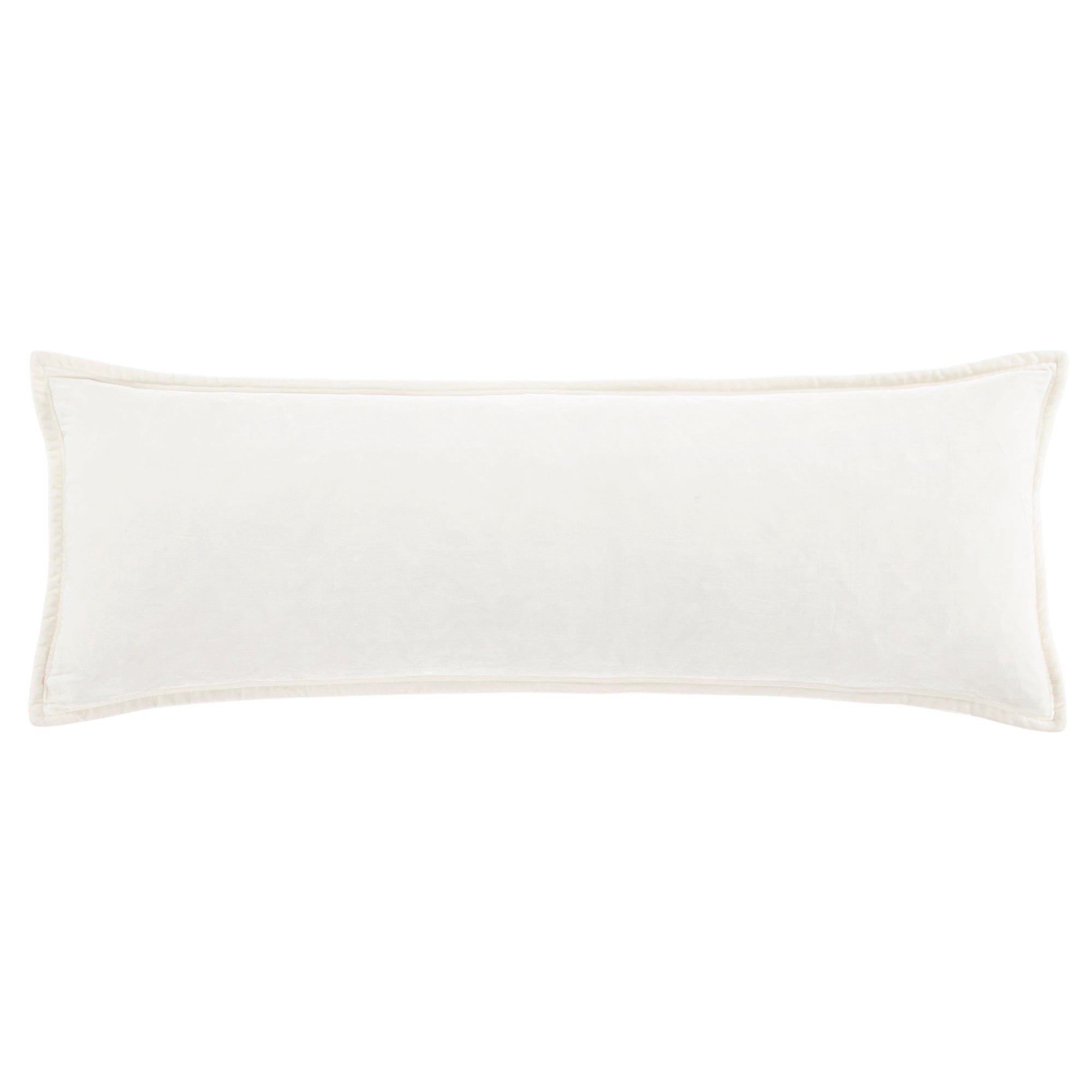 Stella Faux Silk Velvet Long Lumbar Pillow Stone Pillow