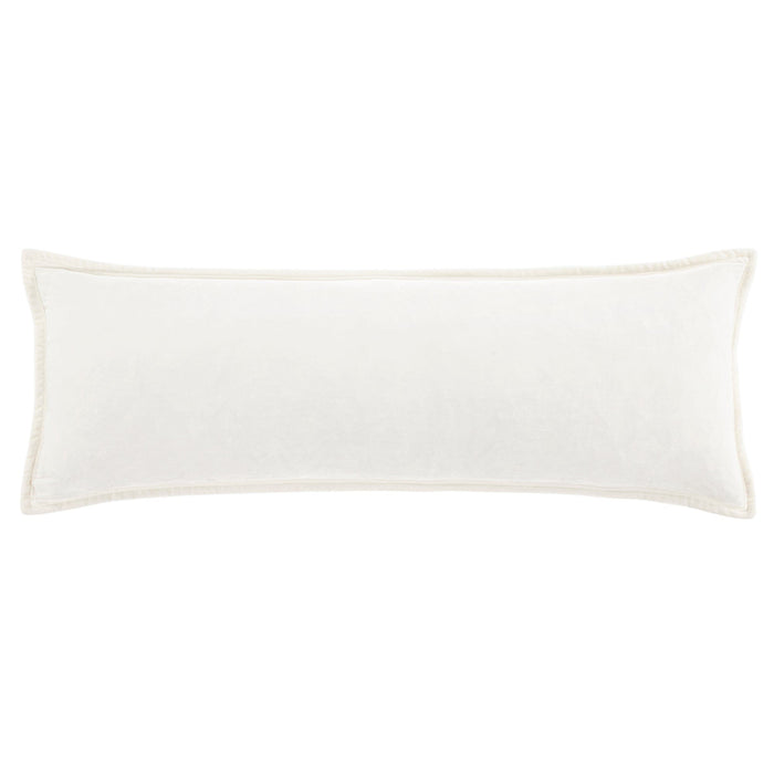 Stella Faux Silk Velvet Long Lumbar Pillow Stone Pillow