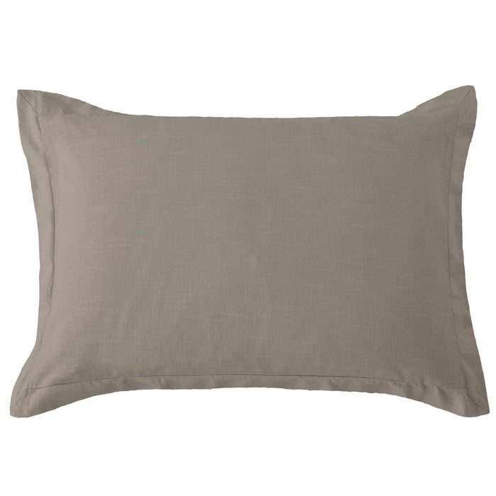 Washed Linen Tailored Dutch Euro Pillow Taupe Pillow