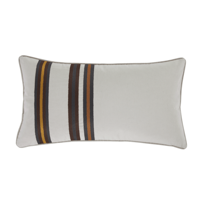 Toluca Embroidered Cotton Canvas Lumbar Pillow Pillow