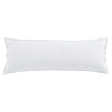 100% French Flax Linen Long Lumbar Pillow White Pillow