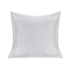Single Flanged Washed Linen Pillow White Pillow