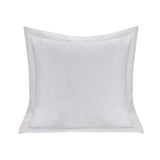 Single Flanged Washed Linen Pillow White Pillow