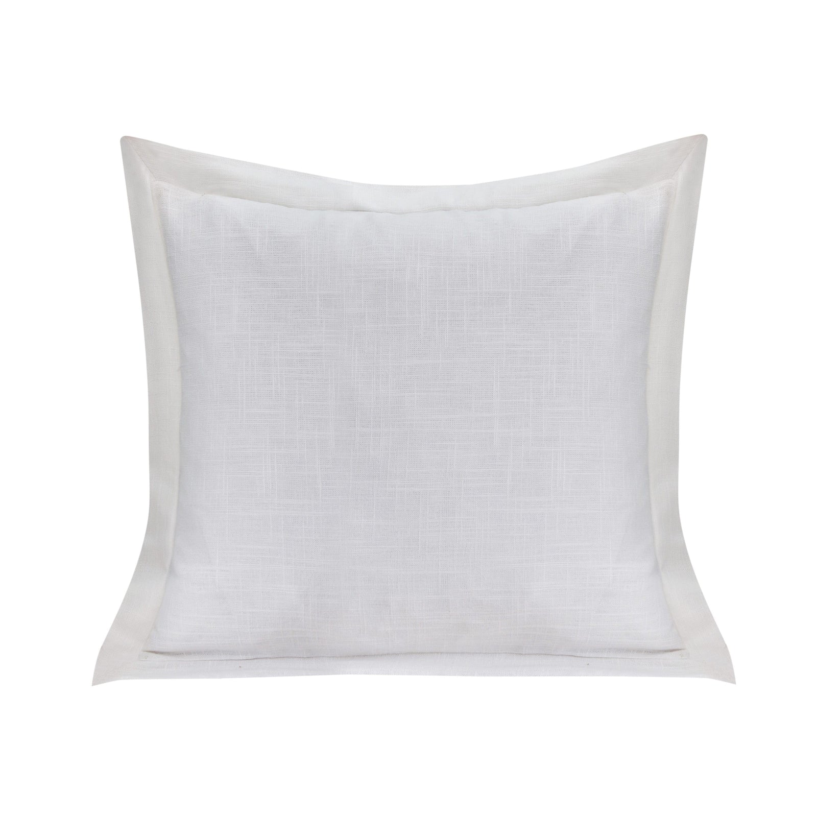 Single Flanged Washed Linen Pillow White Pillow