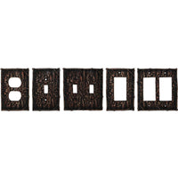 Pine Bark Single Outlet Cover Wall Plate