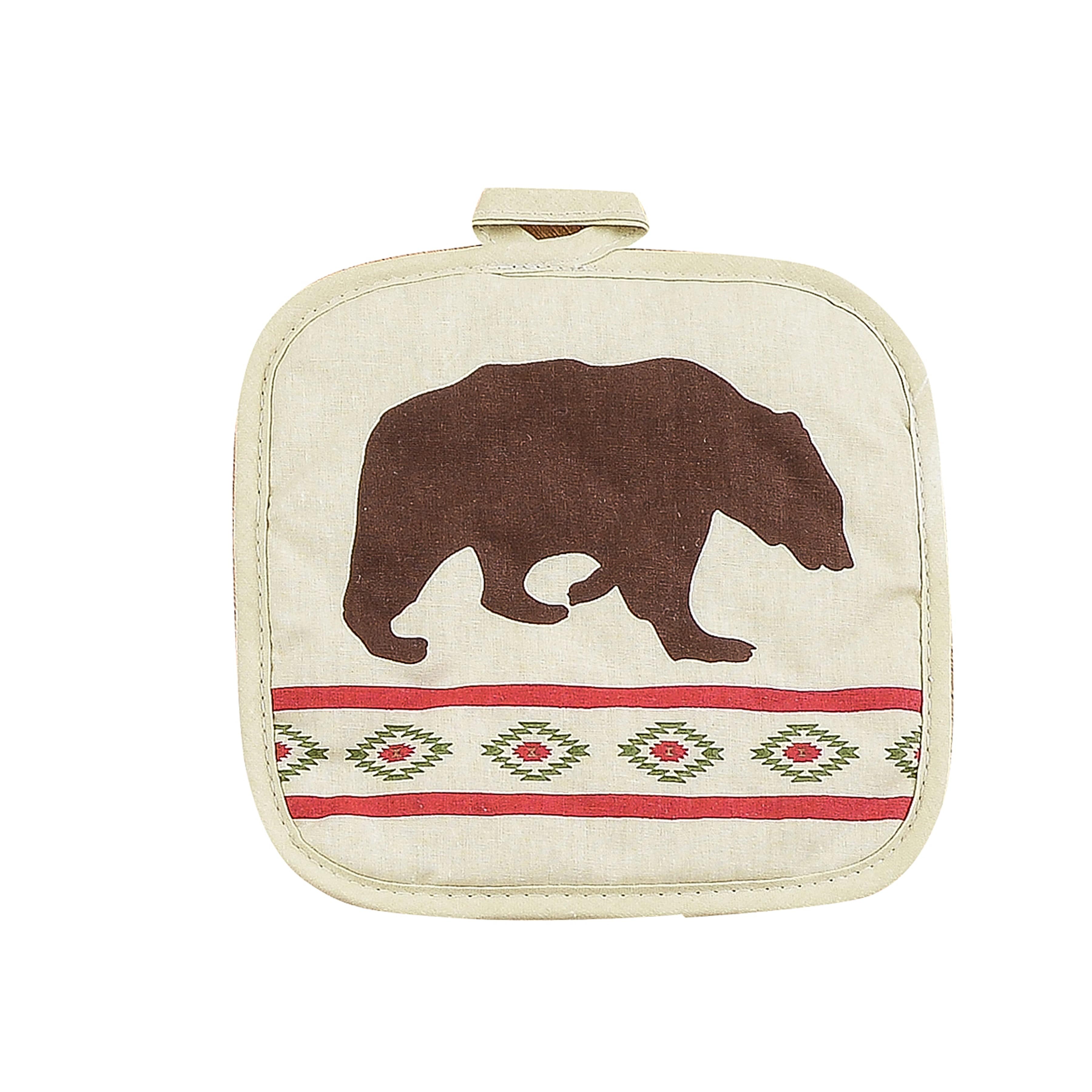 Aztec Bear Printed Pot Holder Pot Holder