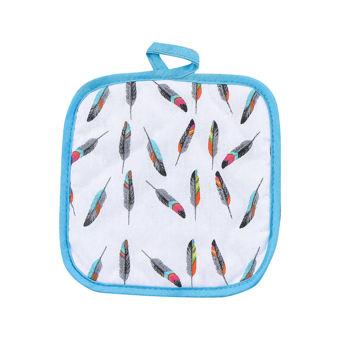 Tossed Feather Printed Pot Holder Pot Holder