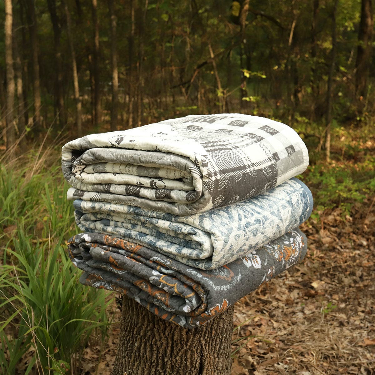 Patchwork Prairie Reversible Quilt Set Quilt