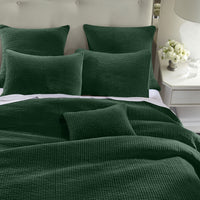 Stonewashed Cotton Velvet Quilt Quilt / Full/Queen / Emerald Quilt