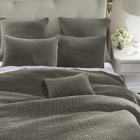 Stonewashed Cotton Velvet Quilt Quilt / Full/Queen / Gray Quilt