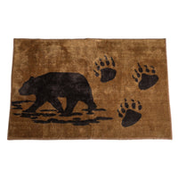 Bear w/ Bear Tracks Print Kitchen/Bath Rug Rug