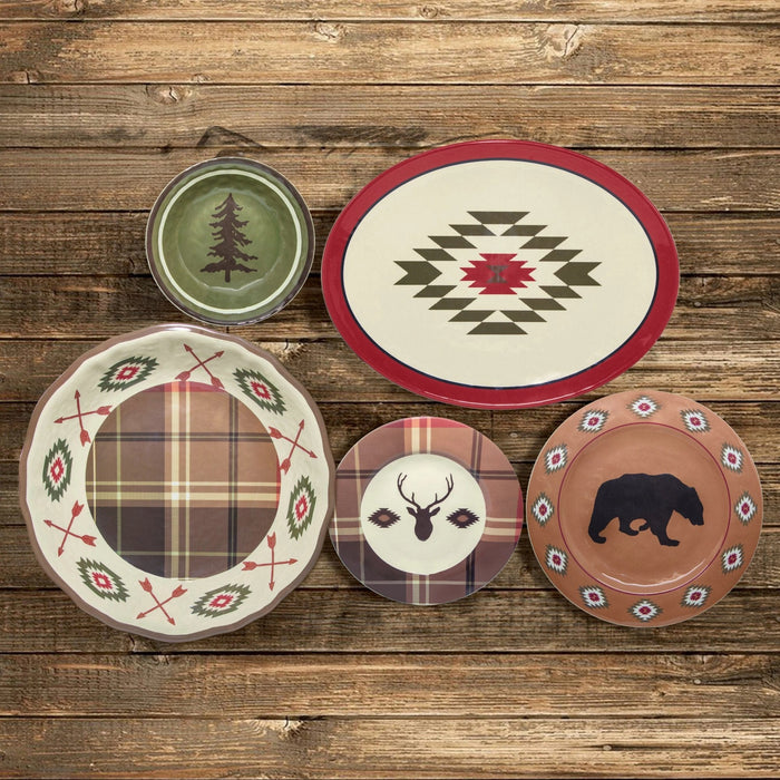 Aztec Bear 4-PC Melamine Salad Plate Set Salad Plate