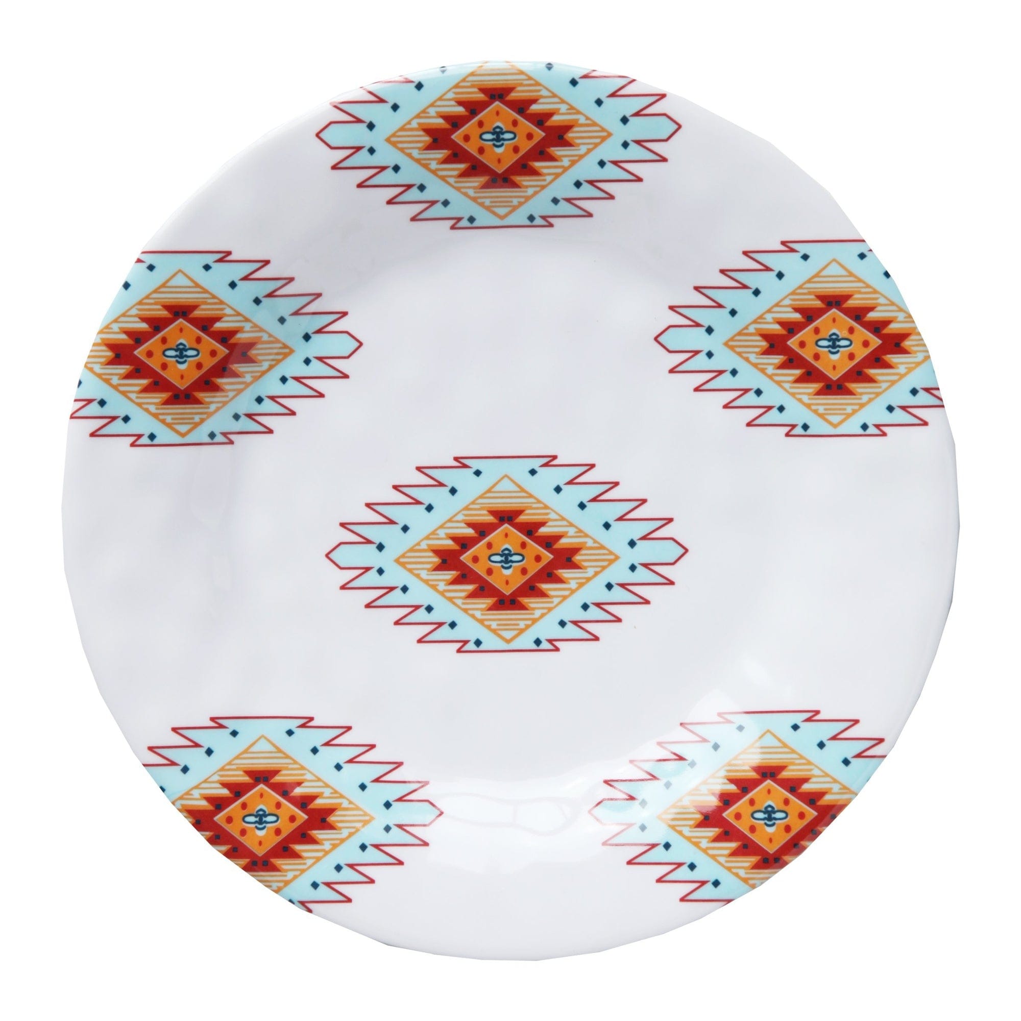 Southwest Motif 4-PC Melamine Salad Plate Set Salad Plate