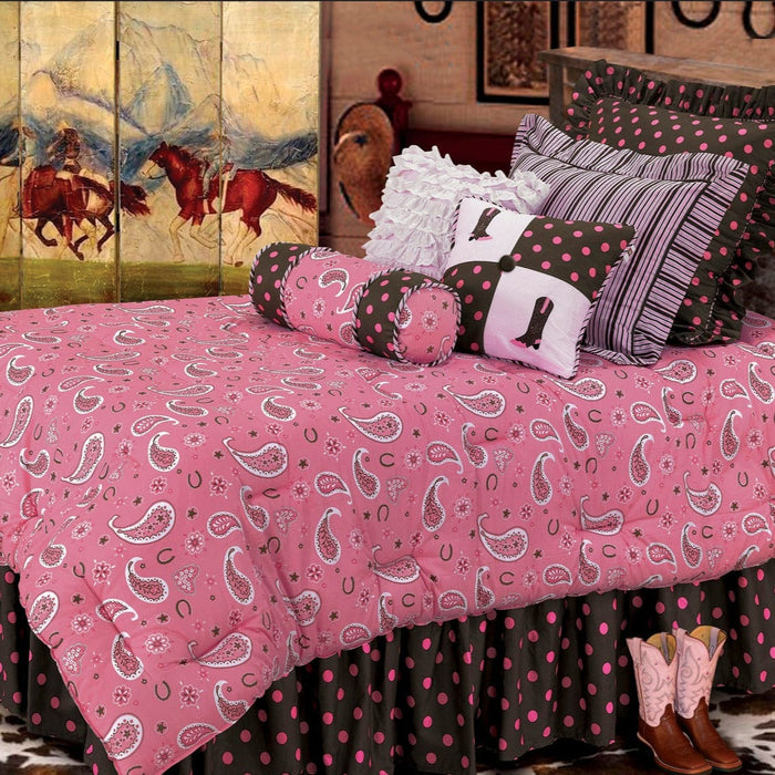 Pink Paisley Bedding Set, Super Queen Pink Sale-Comforter