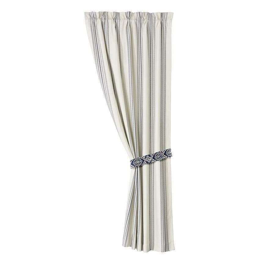 St. Clair White & Navy Striped Curtain (PAIR) Sale-Curtain