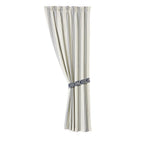 St. Clair White & Navy Striped Curtain (PAIR) Sale-Curtain