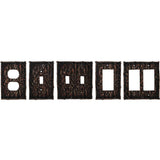 Pine Bark Double Switch Wall Plate Sale-HD