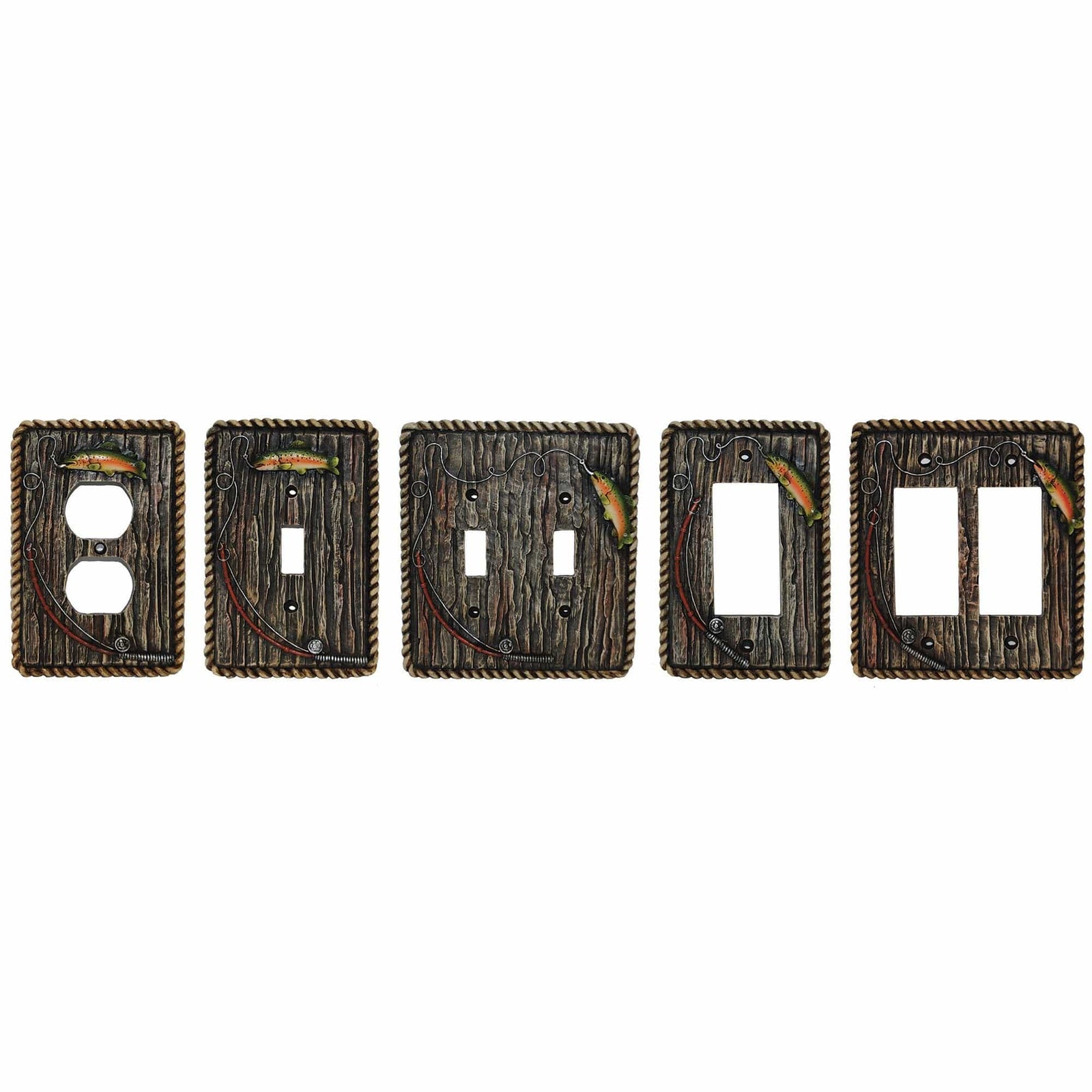 Rainbow Trout Double Rocker Wall Switch Plate Sale-HD