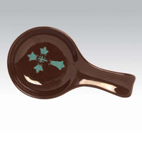 Chocolate Spoon Rest w/ Turquoise Cross (EA) Sale-K
