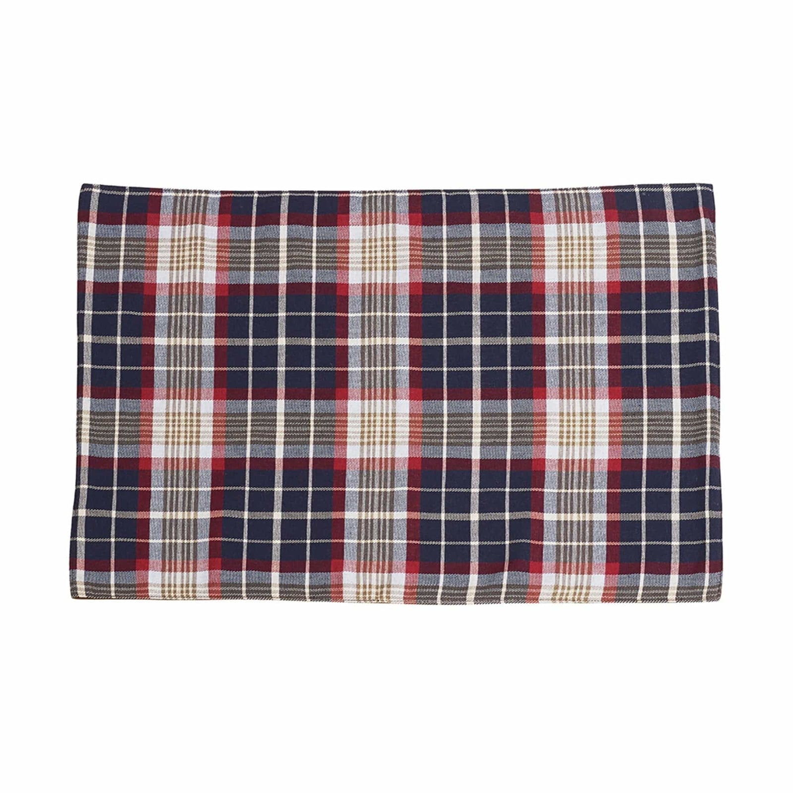 South Haven Blue Plaid Placemat w/ Rope Detail, 14x20 (Set of 4) Sale-K