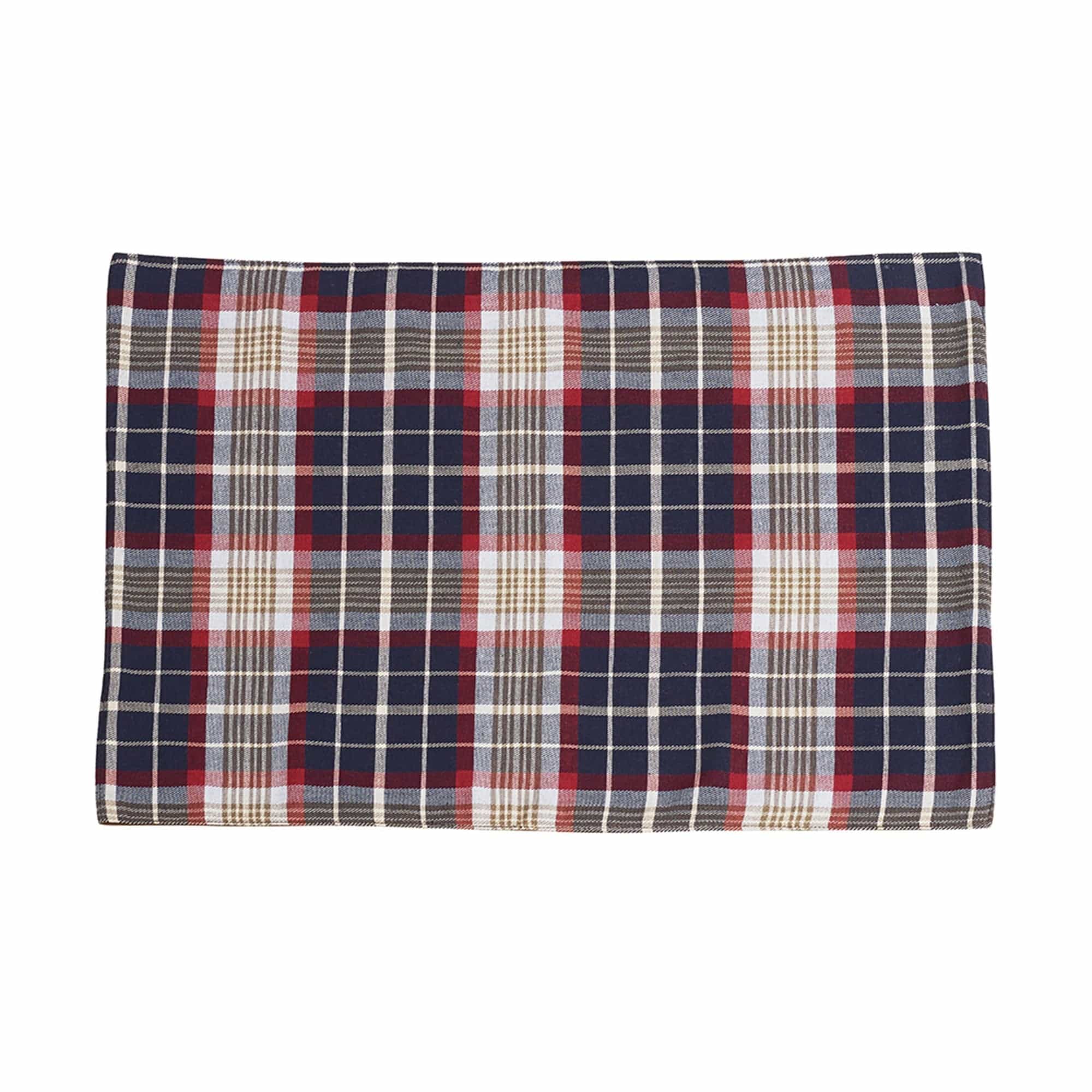 South Haven Blue Plaid Placemat w/ Rope Detail, 14x20 (Set of 4) Sale-K