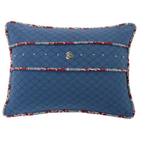 Blue Pillow w/ Concho & Stud Trim, 16x21 Sale-Pillow