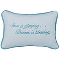 Catalina Turquoise "Sun Is Glowing..." Lumbar Pillow Sale-Pillow