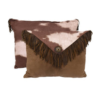 Cowhide Fringed Envelope Pillow, 16" x 21" Sale-Pillow