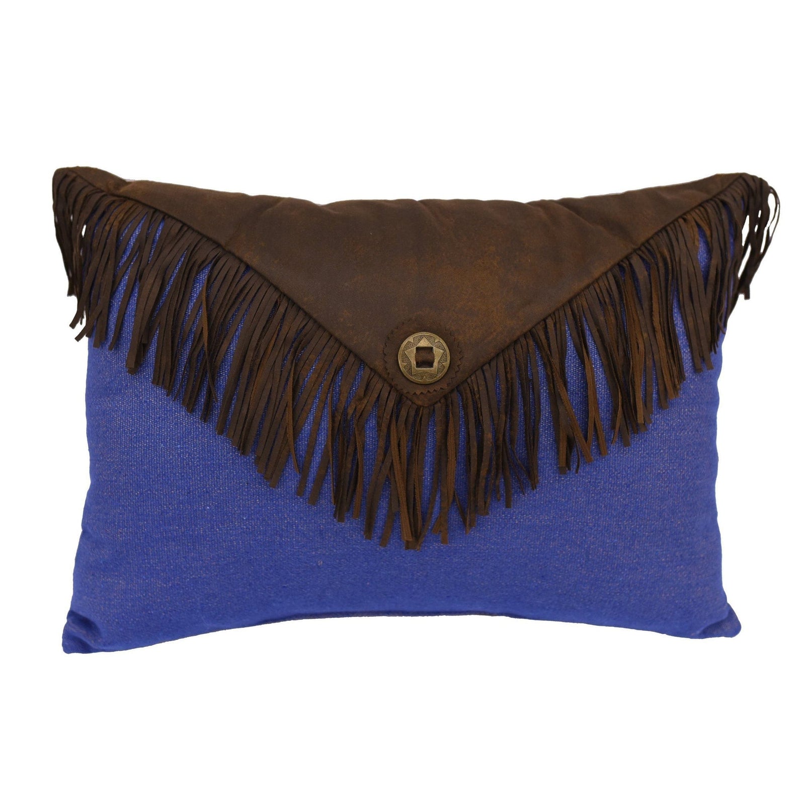 Denim Envelope Fringe Pillow, 16" x 21" Sale-Pillow