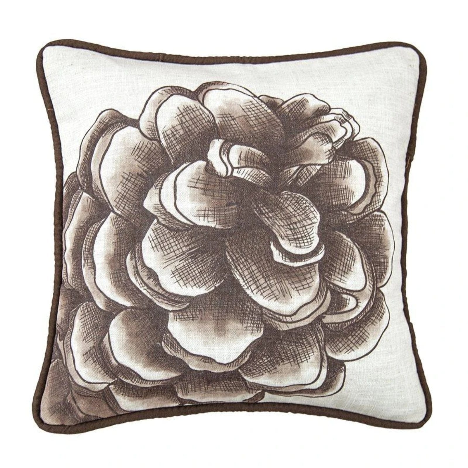 Forest Pine Water Print Pinecone Throw Pillow Sale-Pillow