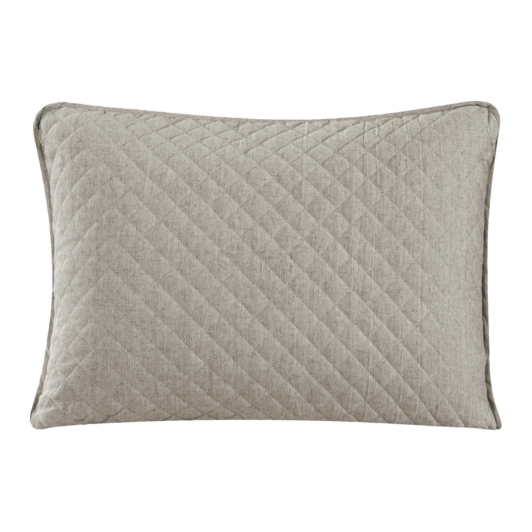 Anna Diamond Quilted Pillow Shams Standard / Taupe Sale-Sham