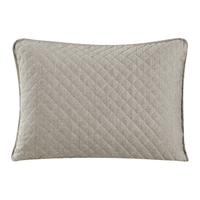Anna Diamond Quilted Pillow Shams Standard / Taupe Sale-Sham