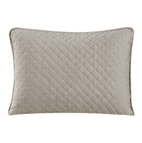 Anna Diamond Quilted Pillow Shams Standard / Taupe Sale-Sham