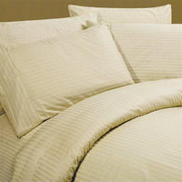 Sateen Stripe Sheet Set, Beige Sale-Sheet