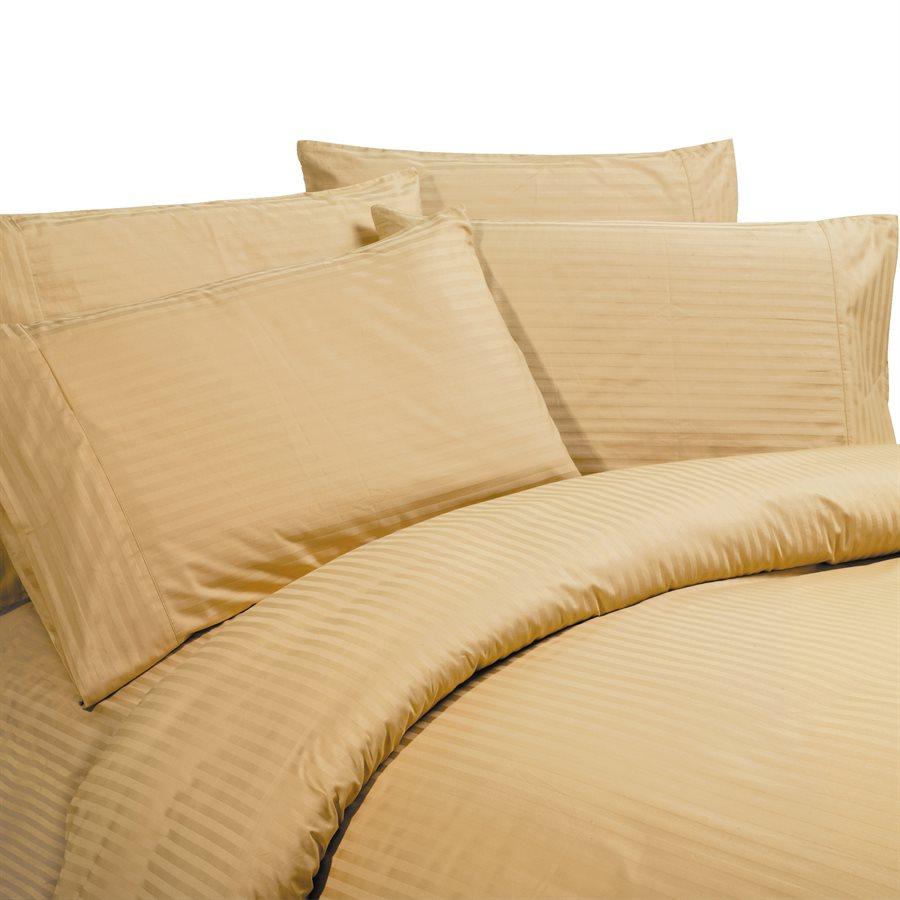 Sateen Stripe Sheet Set, Gold Sale-Sheet