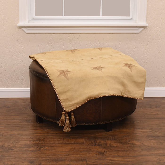 Light Tan Western Star Throw Blanket, 50x60 Sale-Throw