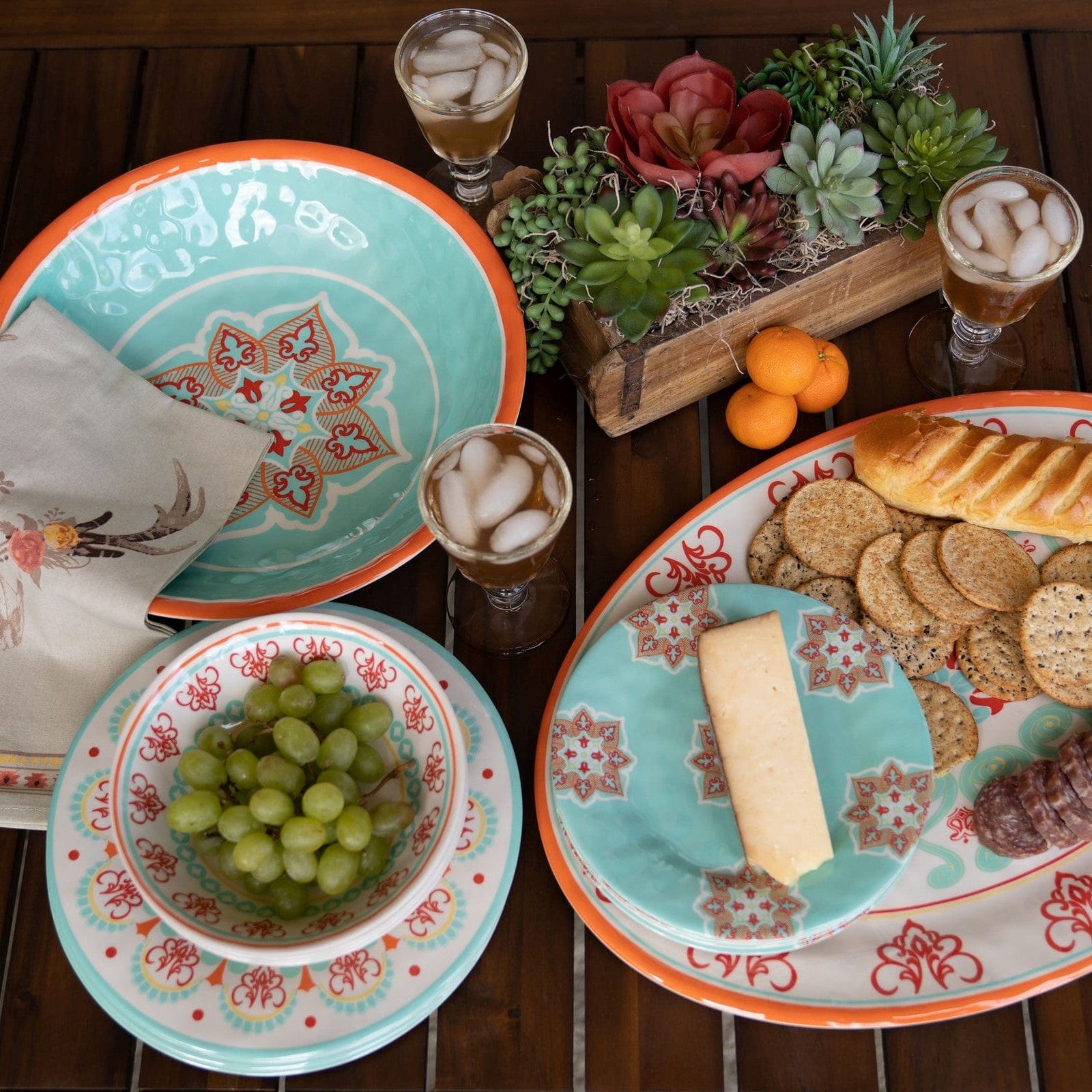 Western Motif Melamine Serving Platter (EA) Serving Platter