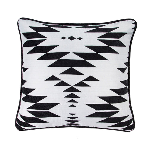 Amelia Black & White Aztec Jacquard Euro Sham Sham