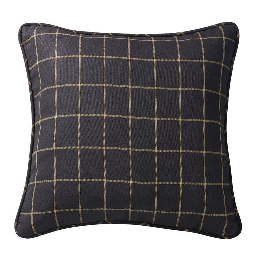 Ashbury Black Woven Tweed Euro Sham Sham