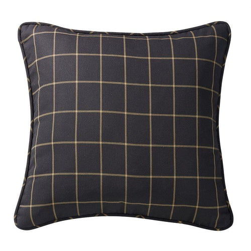 Ashbury Black Woven Tweed Euro Sham Sham