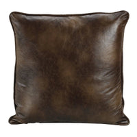 Brown Faux Suede/Leather Reversible Euro Sham Sham