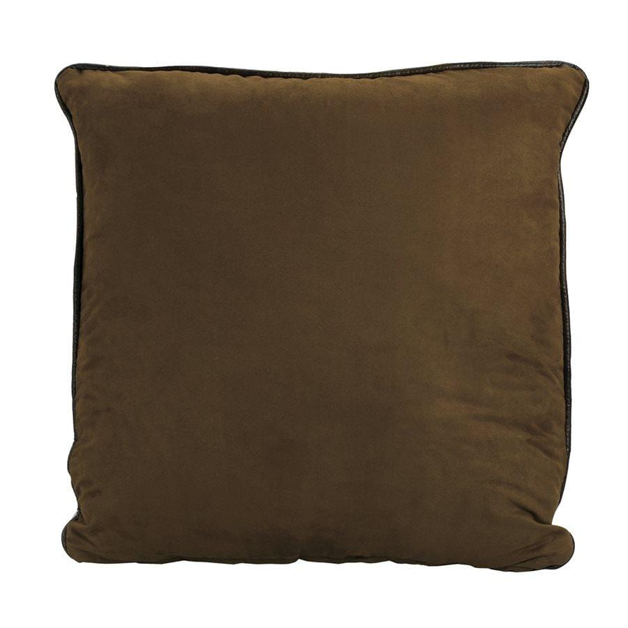 Brown Faux Suede/Leather Reversible Euro Sham Sham