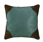 Calhoun Turquoise Faux Tooled Leather Euro Sham Sham