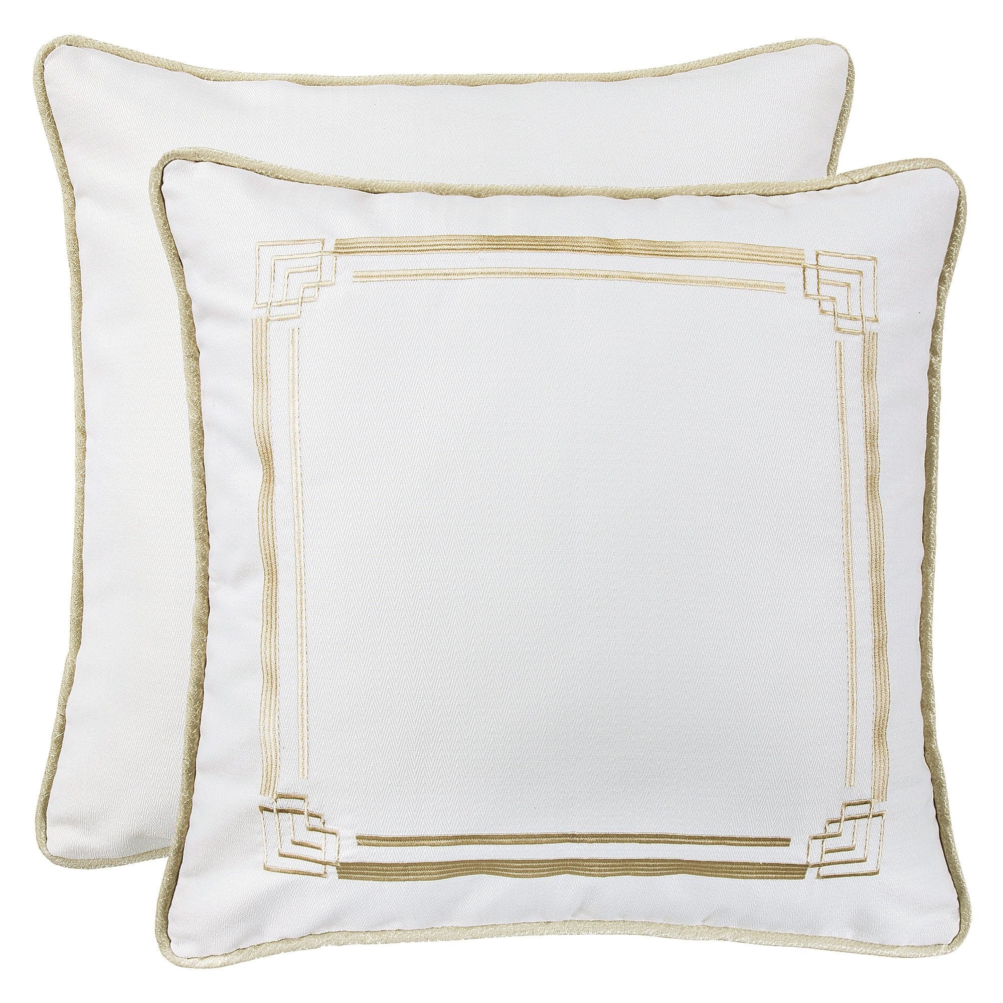 Hollywood Golden Chevron Reversible Euro Sham Sham