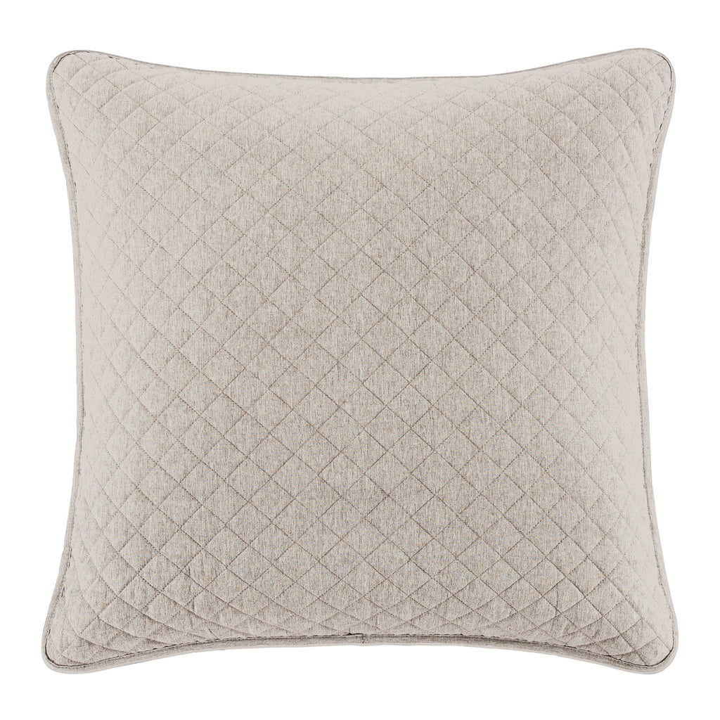 Anna Diamond Quilted Euro Sham Light Tan Sham