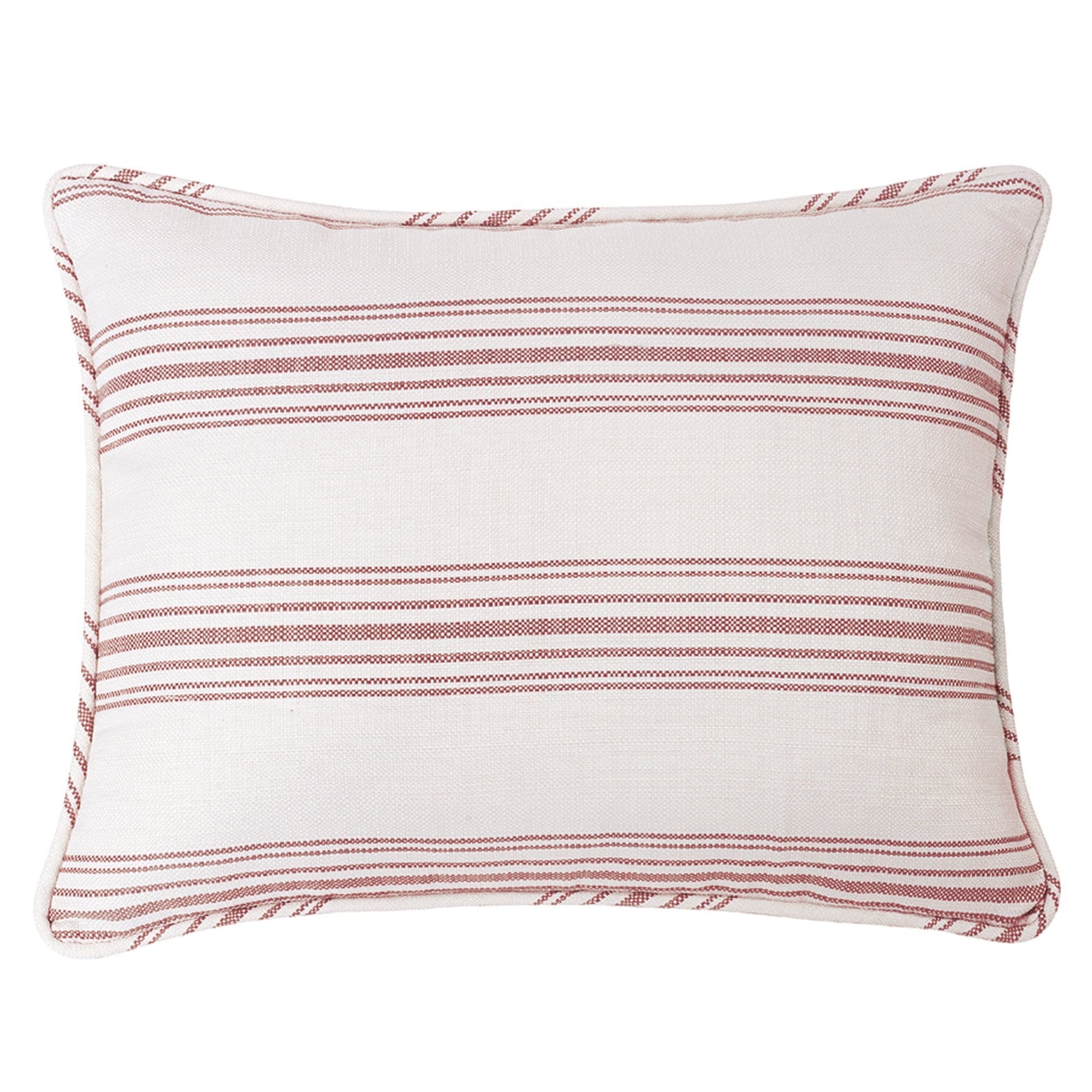 Prescott Striped Pillow Sham, 3 Colors (PAIR) Queen / Red Sham