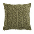 Cable Knit Soft Diamond Euro Sham, 3 Colors Sage Green Sham