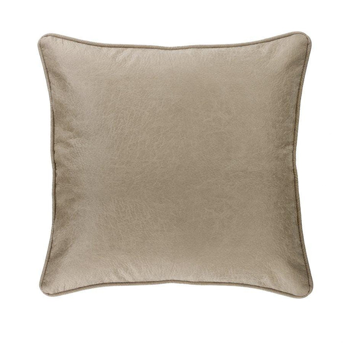 Silverado Buff Gray Faux Leather Euro Sham Sham