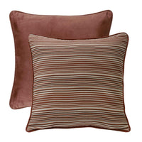 Silverado Stripe & Rust Suede Reversible Euro Sham Sham