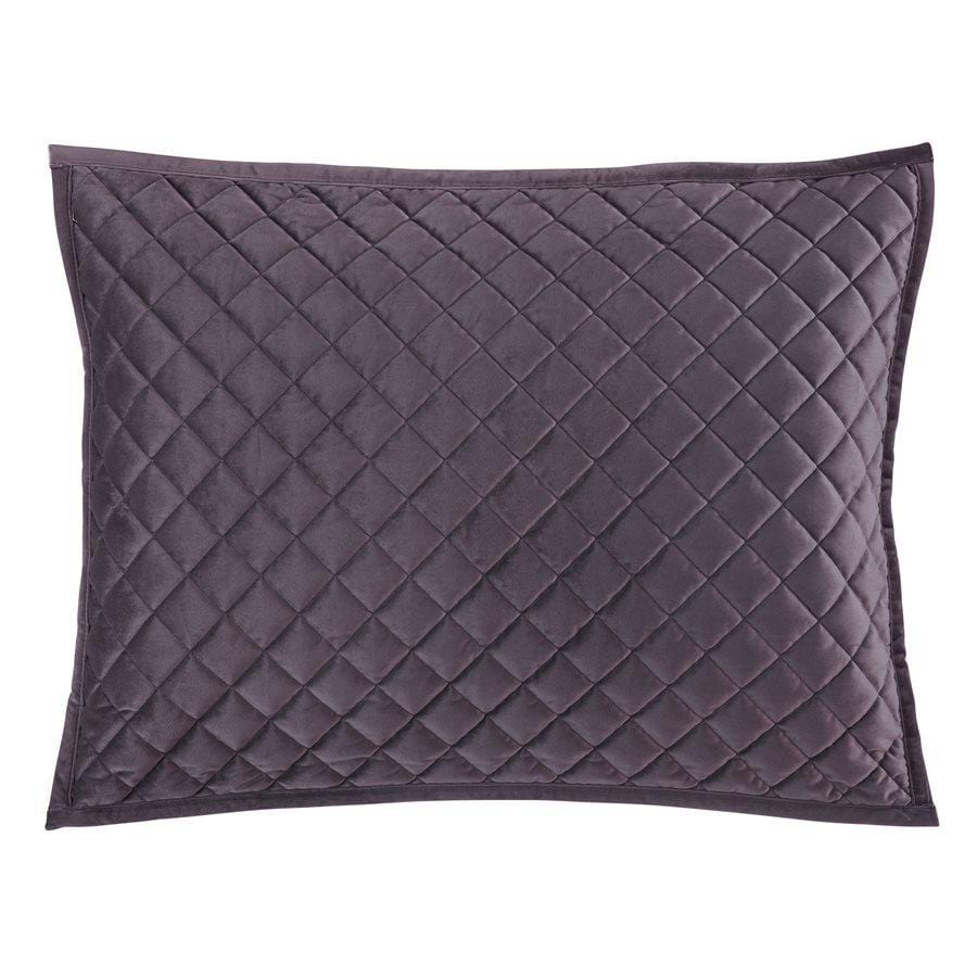 Velvet Quilted Pillow Sham - Standard/King (PAIR) Standard / Amethyst Sham